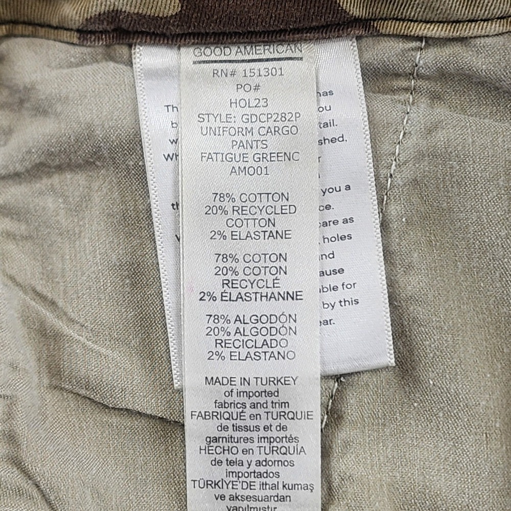 Good American Womens 0/25 Fatigue
Camo Green Uniform Cargo Pants Y2K - Picture 9 of 13